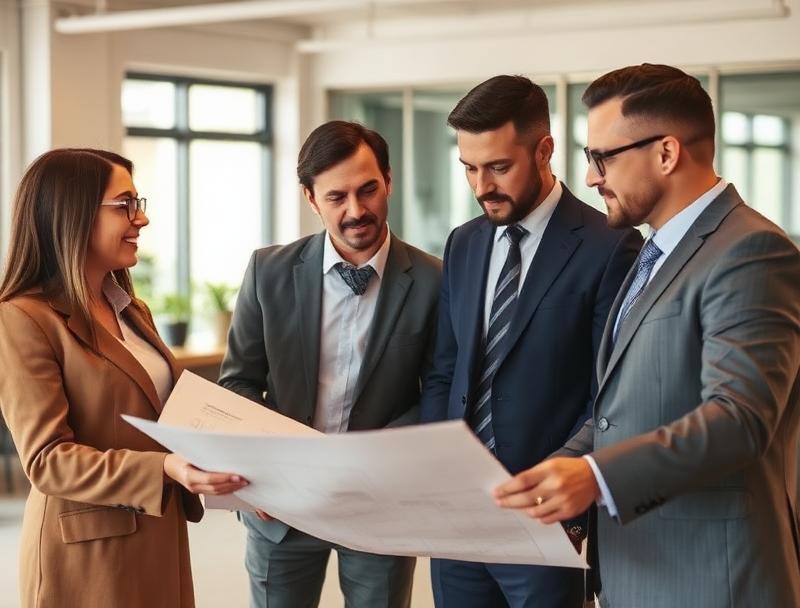 Our consulting team reviewing plans